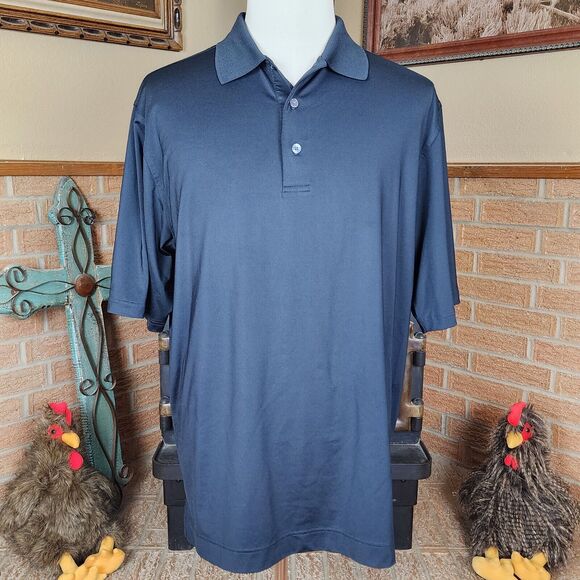 FootJoy FJ Solid Black Polo Shirt Size L - Picture 2 of 6